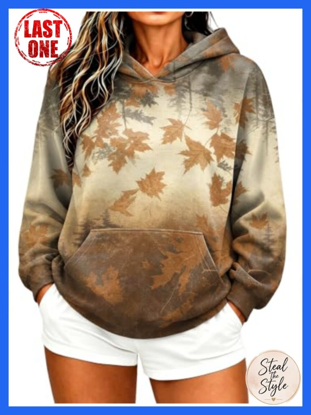 Plus Size Oversized Hoodie Long Sleeve Pullover with Pocket - Picture 2 of 6